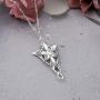WSNANG Movie Arwen Evenstar Earrings Necklace Movie Inspired Jewelry Gift for Fans