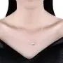 Kebaner Women 925 Sterling Silver Plated Crown Princess Pendant Necklace Austrain Crystal Jewelry