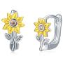 Sunflower Earrings 925 Sterling Silver Flower Stud Earrings Hoop Huggie Sleeper Earrings You are My Sunshine Jewelry Gifts for Women Girls Hypoallergenic Earrings for Sensitive Ears