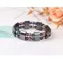 Jstyle 4Pcs Hematite Bead Bracelet for Men Women 8mm Stone Beads Bracelet Elastic Natural Stone Bracelet Bangle
