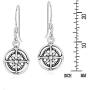 Navigate Your Way .925 Sterling Silver Compass Dangle Earrings