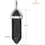 BEADNOVA Gemstone Crystal Necklace for Women Healing Stone Pendant Jewelry for Men Pendulum Divination Energy Healing Hexagonal Pendent (18 Inches Stainless Steel Chain)