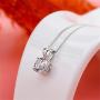 AINUOSHI 1 Carat Sterling Silver Round Cut Cubic Zirconia Solitaire Pendant Necklace