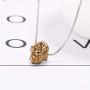 ShinyJewelry 925 Sterling Silver Fashion Box Chain Sparkly druzy Stone Necklaces Hamsa Hand Pendant Necklace for Women