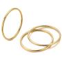 1mm 14K Gold Filled Rings Stacking Rings for Women Stackable Thin Band Knuckle Finger Stacking Plain Ring Comfort Fit Size 5 to 10