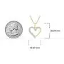 Cali Trove Yellow Gold Plated Sterling Silver Round White Diamond Accent Heart Pendant Necklace