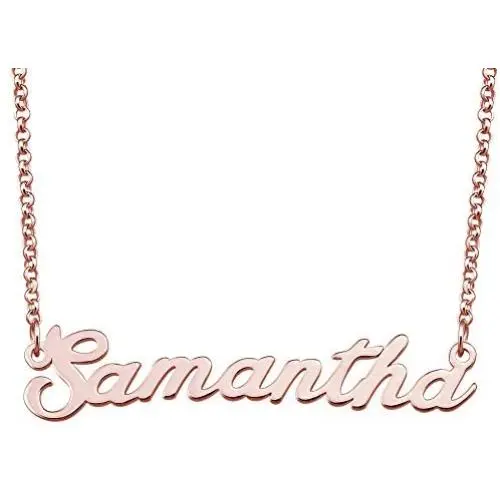 LoEnMe Jewelry Rose Gold Name Necklace Personalized Custom Made Gift for Women Girls Couple