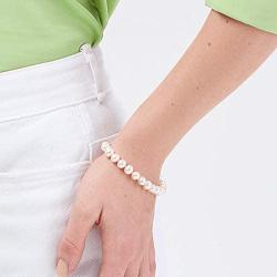 LeCalla Flaunt Sterling Silver Jewelry Pearl Sliding Bolo Bracelet for Women