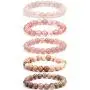 TOMAY 2021 New Natural Stone Semi Precious 0.3inch Valentines Day Gift Gorgeous Pink Healing Crystal Bracelet for Women Healing Stretch Beaded Adjustable Macrame Cure Yoga Girls TOMAY 2021 New Natural Stone Semi Precious 0.3inch Valentines Day Gift Gorgeous Pink Healing Crystal Bracelet for Women Healing Stretch Beaded Adjustable Macrame Cure Yoga Girls