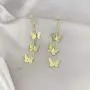 JMS18K Gold Plated Dainty Vivid Butterfly Tassel Earrings Silver Post CZ 3D butterfly Drop Dangle Earrings Fairy Earrings for Women Girls JMS18K Gold Plated Dainty Vivid Butterfly Tassel Earrings Silver Post CZ 3D butterfly Drop Dangle Earrings Fairy Earrings for Women Girls