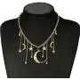 JczR.Y Fashion Bohemia Gold Color Crystal Star Moon Tassel Pendant Necklaces for Women Party Jewelry Accessories