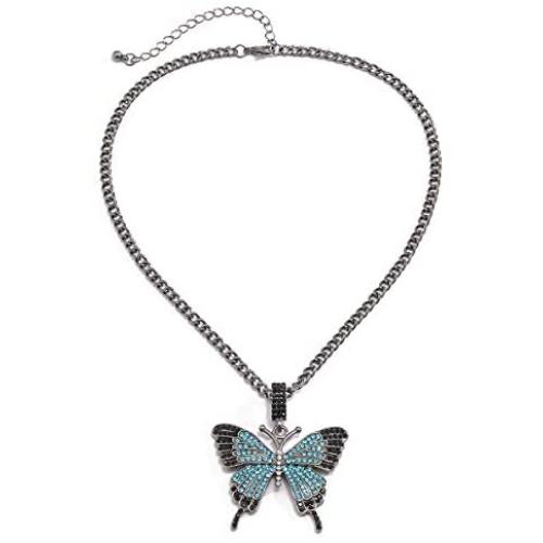 Ingemark Bling Stylish Statement Pendant Link Chain Necklace for Women Girls Punk Gothic Necklace