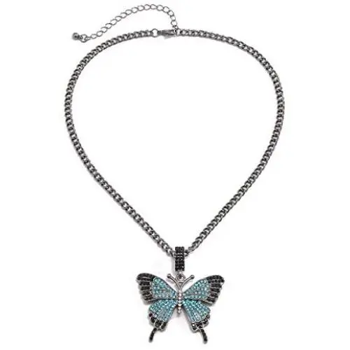Ingemark Bling Stylish Statement Pendant Link Chain Necklace for Women Girls Punk Gothic Necklace Ingemark Bling Stylish Statement Pendant Link Chain Necklace for Women Girls Punk Gothic Necklace