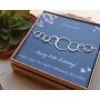 EFYTAL 80th Birthday Gifts for Women, Sterling Silver Eight Circle Bracelet for Her, 8 Decade Jewelry 80 Years Old