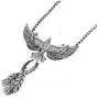 Phoenix Pendant Necklace for Men, Vintage Bird Necklace with 27.6” Chain, Phoenix Totem Amulet Necklace, Hip Hop Necklace, Punk Rock Animal Phoenix Jewelry Gift for Men Boys