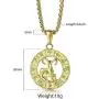 Trendsmax Astrology Constellation Horoscope Zodiac Pendant Necklace for Women Mens Gold Plated Stainleess Steel 22inch Box Chain