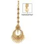 MUCH-MORE Light Weighted Gold Polish Kundan Work Maang Tikka for Girls & Women MUCH-MORE Light Weighted Gold Polish Kundan Work Maang Tikka for Girls & Women
