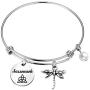 HOLLP Sasenach Inspired Jewelry Outlander Gift Outlander Bracelet Dragonfly Charm Bracelet Gift for Outlander Fans