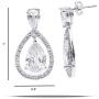 Teardrop Open Dangle Jewelry Set Necklace & Earrings Trendy AAA Cubic Zirconia For Women Wedding Party