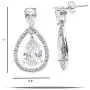 Teardrop Open Dangle Jewelry Set Necklace & Earrings Trendy AAA Cubic Zirconia For Women Wedding Party