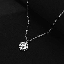 YOUCANDOIT2 Sunflower Garden Flowers Y Necklace Gardener Jewelry Stainless Steel Heart Shaped Initial Letters A-Z