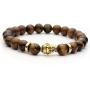 Jovivi 8MM Unisex Black Lava/Tiger Eye/Lapis/Turquoise Energy Stone Mala Beads Stretch Bracelets