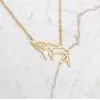 La Menagerie Whale Gold Origami Jewelry & Gold Geometric Necklace – 18 Karat Plated Gold Necklace & Whale Necklaces for Women – Whale Necklace for Girls & Origami Necklace