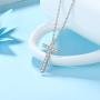Cubic Zirconia Iced Out Initial Letter Necklace for Women Men 925 Sterling Silver Simulated Diamond Bling A to Z 26 Alphabet Pendant Necklace Bridesmaid Engagement Jewerly Gift