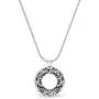 Charmsy Sterling Silver Jewelry Byzantine Open-Space Circle Pendant with Cable Chain for Women 35 MM Charmsy Sterling Silver Jewelry Byzantine Open-Space Circle Pendant with Cable Chain for Women 35 MM