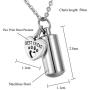 TTVOVO Cremation Urn Necklace for Ashes Memorial Keepsake Ashes Holder Urn Locket Heart Charm Pendant Necklaces for Men Women Stainless Steel Remembrance Waterproof Nickel-Free Hypoallergenic Jewelry