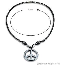 TIDOO Jewelry Magnetic Hematite Necklace Therapy Necklace Hematite Round Beads Healing Stone Chain