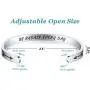 AryaHozel Inspirational Bracelet for Women Motivational Cuff Bangle Engraved Mantra Quote Stainless Steel Jewelry Personalized Gifts for Her Teen Girls Friendship Bracelet Birthday Graduation Presents
