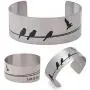 Vera Viva Let It Go Hidden Inspiration Bird Design Cuff Bracelet, Stainless Steel in Adjustable Fit Vera Viva Let It Go Hidden Inspiration Bird Design Cuff Bracelet, Stainless Steel in Adjustable Fit