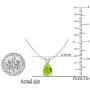 Dazzlingrock Collection 8x6 mm Pear Cut Ladies Solitaire Teardrop Pendant (Silver Chain Included), Sterling Silver