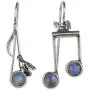 NOVICA Moonstone .925 Sterling Silver Musical Note Themed Drop Earrings, Blue Bird Songs NOVICA Moonstone .925 Sterling Silver Musical Note Themed Drop Earrings, Blue Bird Songs