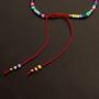 Pingyongchang 10 Pcs Friendship Bracelets Boho 6MM Beades Bracelet for Women Polymer Clay Rainbow Bracelet Elastic Rope Heishi Bracelet Set Summer Beach Jewelry