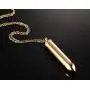 VNOX Remembrance Necklace-Engraved Personalized Stainless Steel Keepsake Bullet URN for Ashes,Free Chain