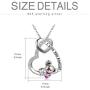 AOBOCO I Love You Forever Cute Animal Heart Pendant Necklace with Austrian Crystal, Valentines Anniversary Birthday Jewelry Gift for Women