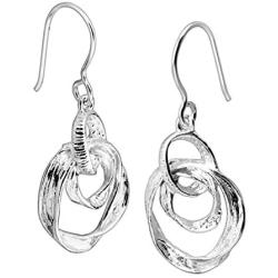 Silpada Creative Circle Interlocking Drop Earrings in Sterling Silver