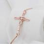 WUSUANED Faith Cross Adjustable Slider Bracelet Christian Bracelet Religious Jewelry Gift for Her