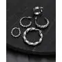Highstreet Sterling Silver plated 20mm small hoop earrings for women | twisted polished design | easy and light to wear| Hypoallergenic
