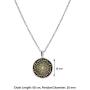 IShang Mandala Necklace Jewelry Set for Women, Mandala Round Gemstone Pendant Necklace + Bracelet + Stud Earring Costume Womens Jewelry Sets with Gift Box