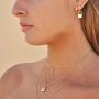 Mevecco Gold Dainty Initial Necklace Lock Necklace 18K Gold Plated Padlock Necklace Letter Necklaces for Women Minimalist Personalized Jewelry