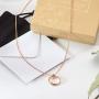 Dear Ava Nana Gift Necklace: Nana Jewelry, for Grandma, Grandmother, 2 Linked Circles (Rose-Gold-Plated-Brass, NA)