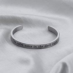 BAUNA 911 Dispatcher Gifts EMS Dispatcher Keychain The Calm Voice in the Dark Night Appreciation Gifts for 911 Dispatcher