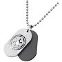 Star Wars Official Licensed Jewelry Mens Imperial Symbol Dog Tag Pendant and Stainless Steel Necklace, 22''