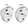 LANDA JEWEL Unisex Sterling Silver Cushion or Oval Shape Heavy Weight Polished Signet Ring