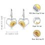 Sunflower Sunshine Silver Drop Earrings - 925 Sterling Silver Heart You are My Sunshine Daisy Blessing Sun Flower Dangle Earrings Jewelry Gifts for Women Girl Friend Wife Daughter