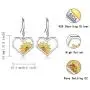 Sunflower Sunshine Silver Drop Earrings - 925 Sterling Silver Heart You are My Sunshine Daisy Blessing Sun Flower Dangle Earrings Jewelry Gifts for Women Girl Friend Wife Daughter