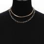 LEGITTA Paperclip Link Necklace Snake Chain Herringbone Choker Layered Necklaces